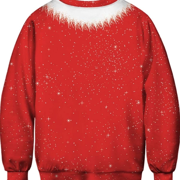 PIZOFF Unisex Ugly Christmas Sweatshirts 3D Digital Printing Pullover Sweatshirt - Picture 2 of 6